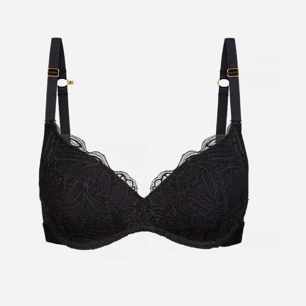 NWT Lively Lace No-Wire Push-Up Bra in Jet Black 34B - Picture 4 of 9